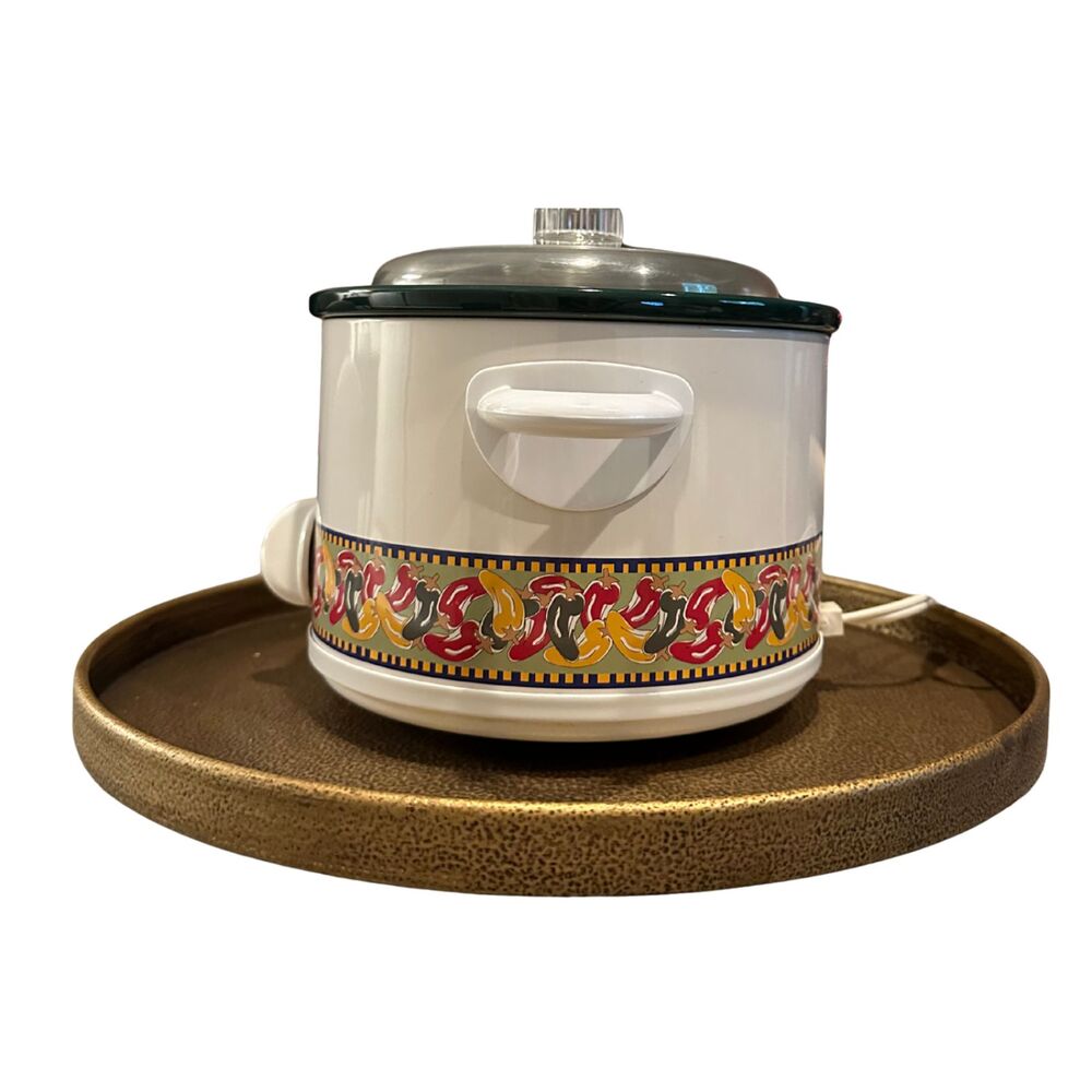 Vintage Rival Crock-Pot 2QT Slow Cooker / Chili Pepper Design / Model 3122